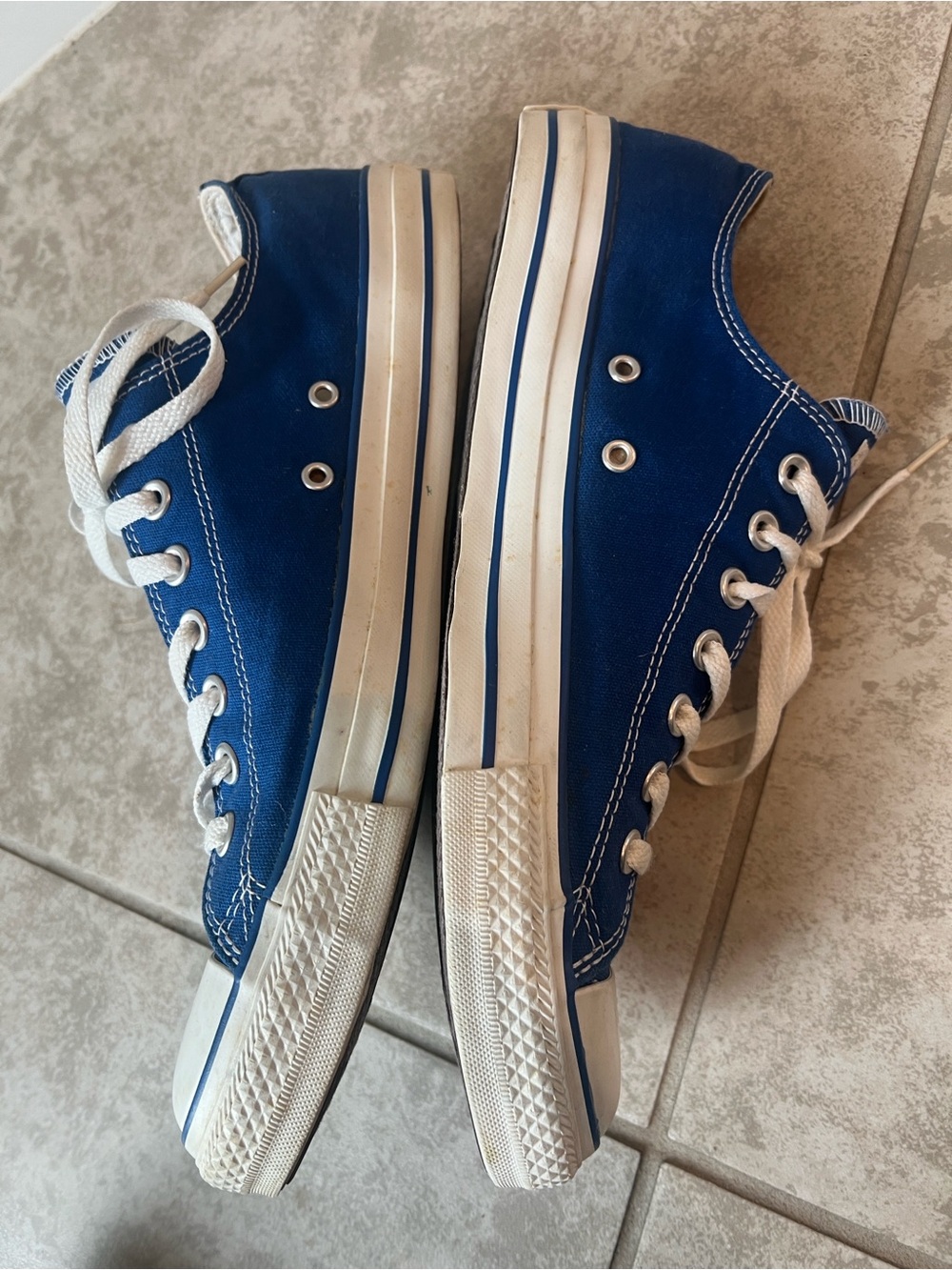 Converse All-Star Blue Low Top Canvas Sneakers - Picture 7 of 9